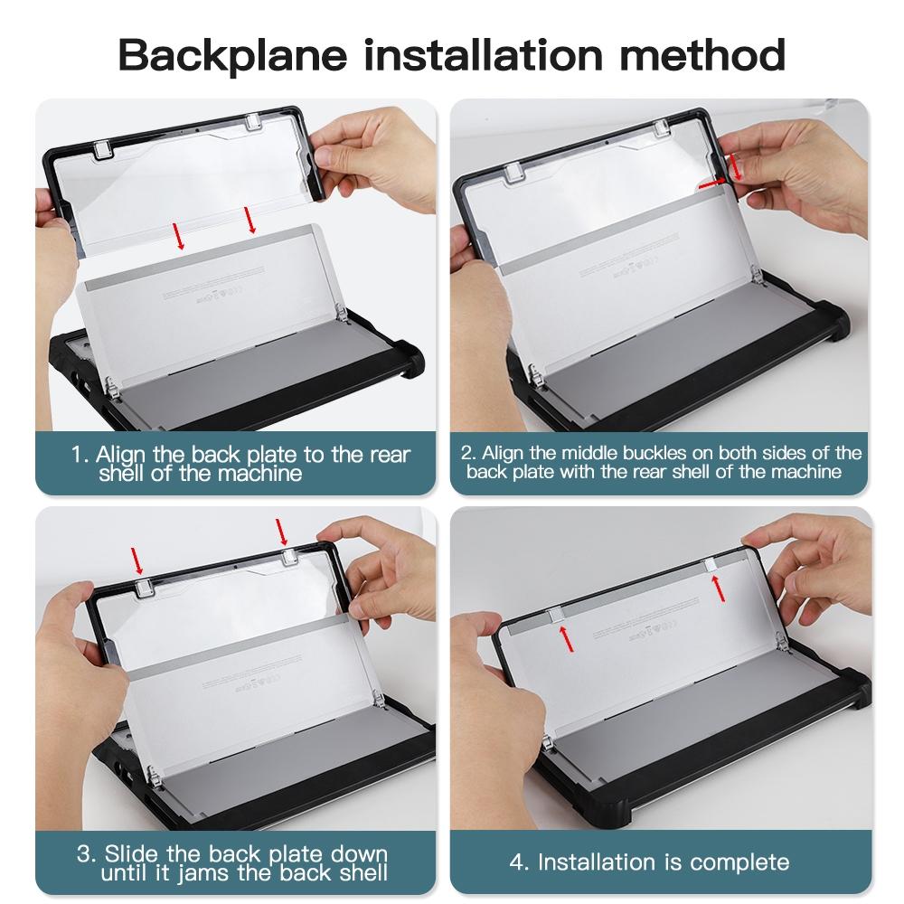Transparent Acrylic Hand Shoulder Strap Case for Microsoft Surface Pro 8 8