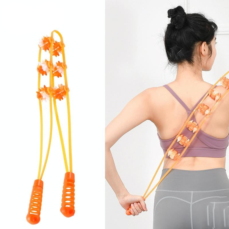 2-Wheel Manual Back Massager Yellow