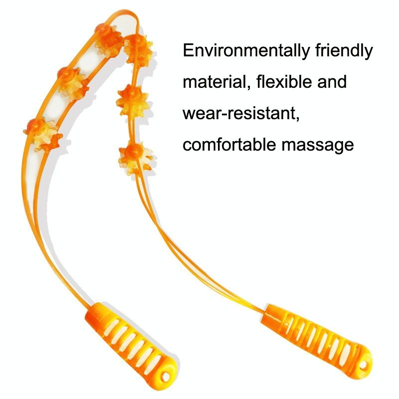 2-Wheel Manual Back Massager Yellow 4