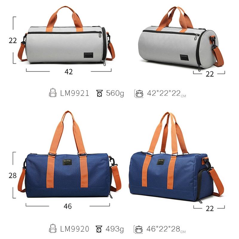 Blue Waterproof Gym Bag with Wet / Dry Separation - 9920 Blue 4