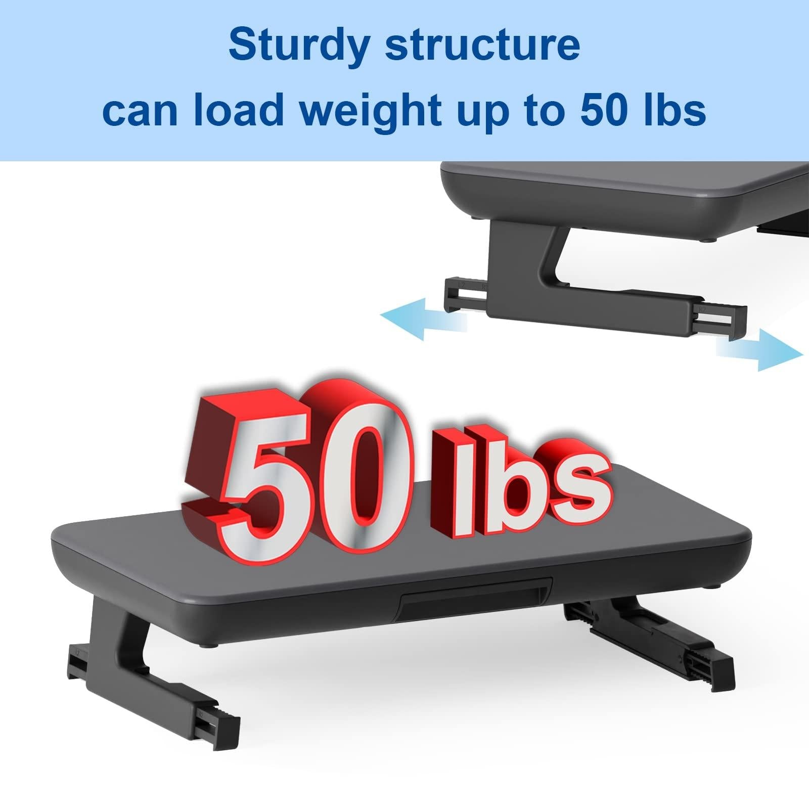 Adjustable Laptop Stand with Storage Drawer - Height Riser - Basic 6