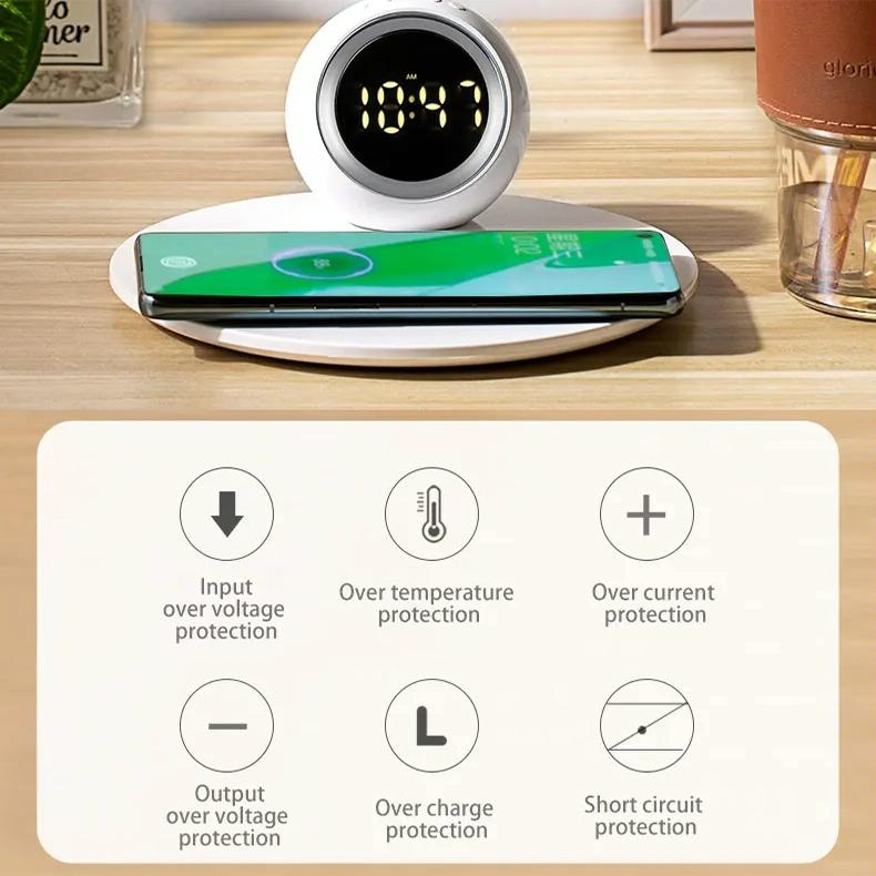 15W Rotatable Night Light Fast Charger Wheat - White 6