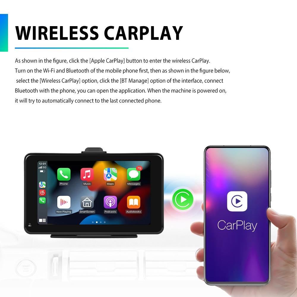 7 Inch Hd Smart Screen With Wireless Carplay & Android Auto - No Camera 4