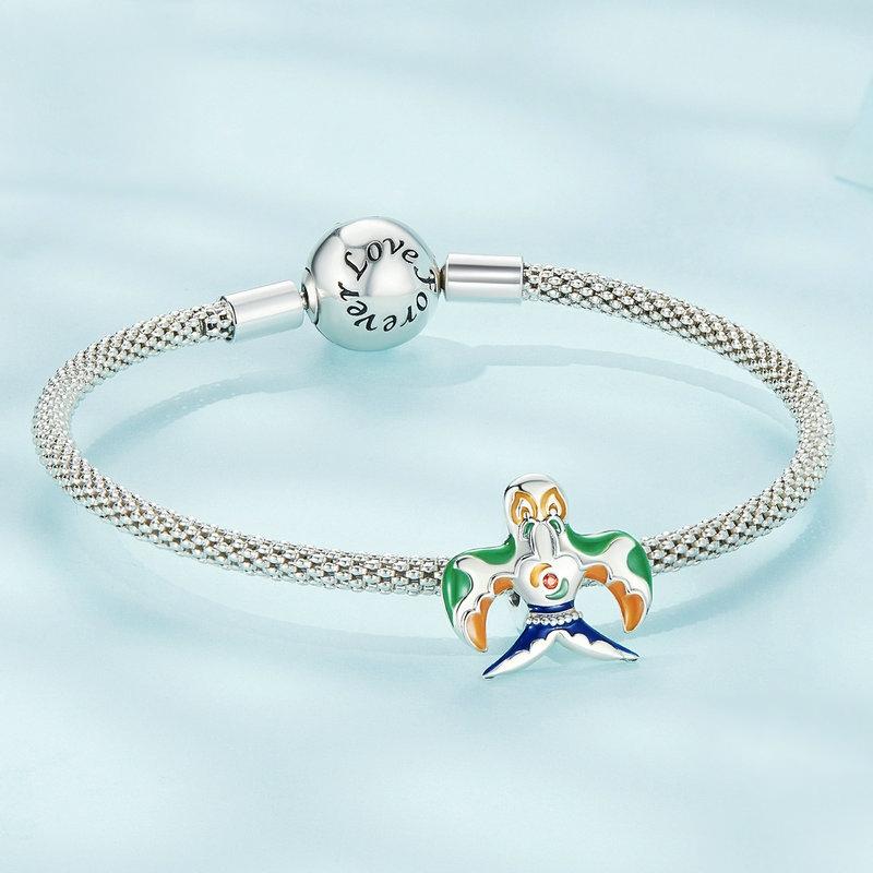925 Sterling Silver Colorful Zircon Drop Bracelet In 5