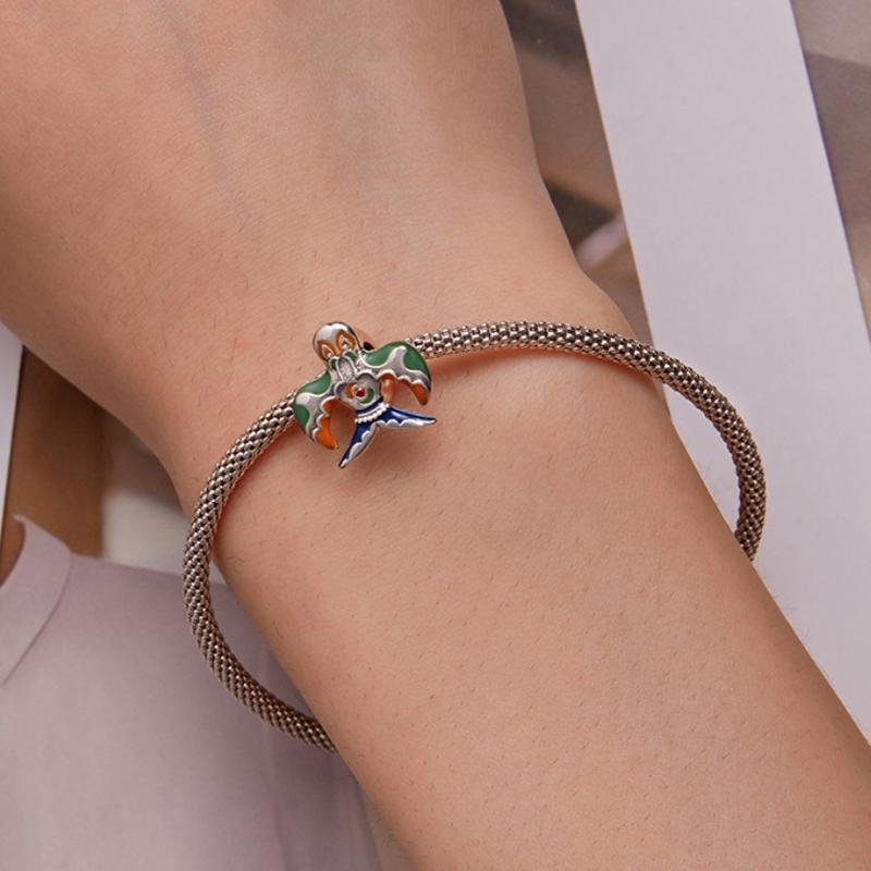 925 Sterling Silver Colorful Zircon Drop Bracelet In 6