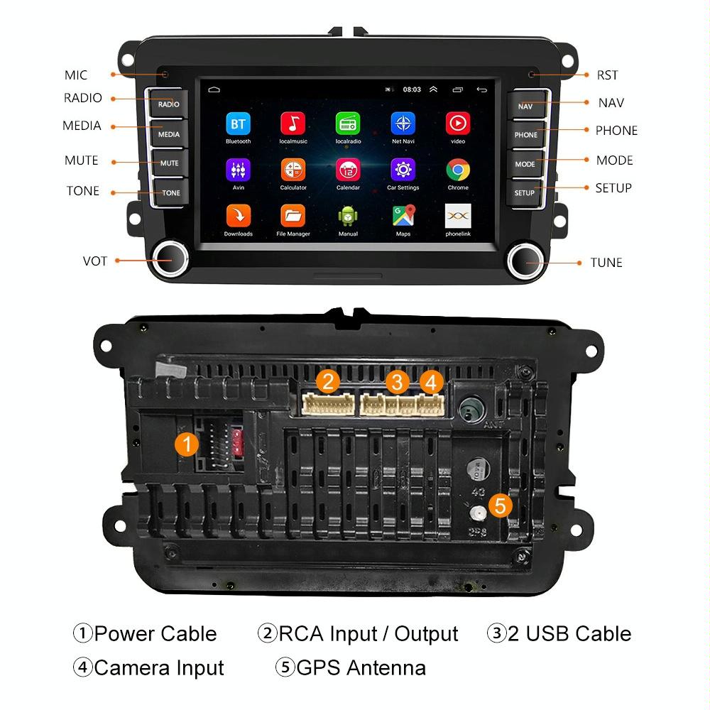7 Inch Android Car Navigation Player With Wireless Carplay - 2 + 32G 11