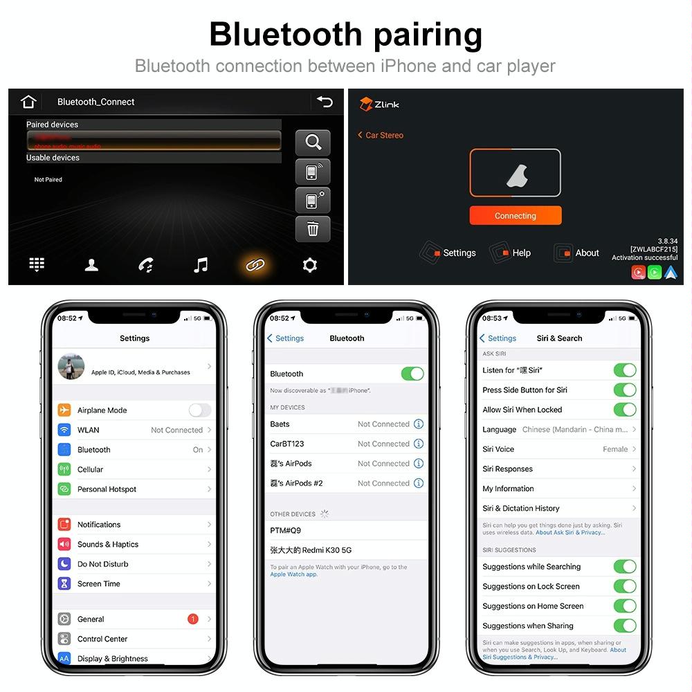 7 Inch Android Car Navigation Player With Wireless Carplay - 2 + 32G 13
