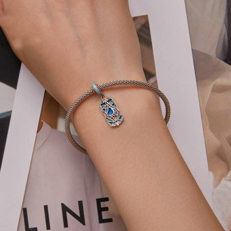 925 Sterling Silver Colorful Moon Tarot Bracelet 6