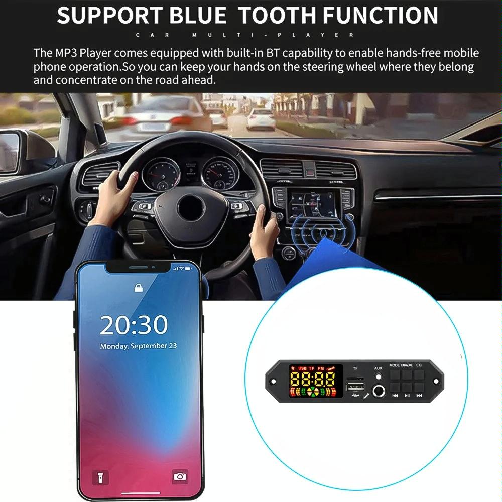 12V Bluetooth Mp3 Decoder Board W / 80W Power Amp & Colour Screen - Big Remote Control 6