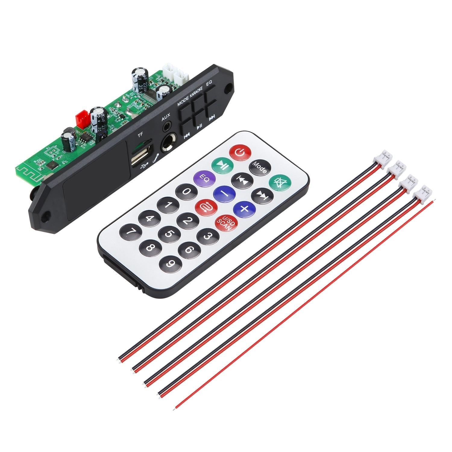 12V Bluetooth Mp3 Decoder Board W / 80W Power Amp & Colour Screen - Big Remote Control 8