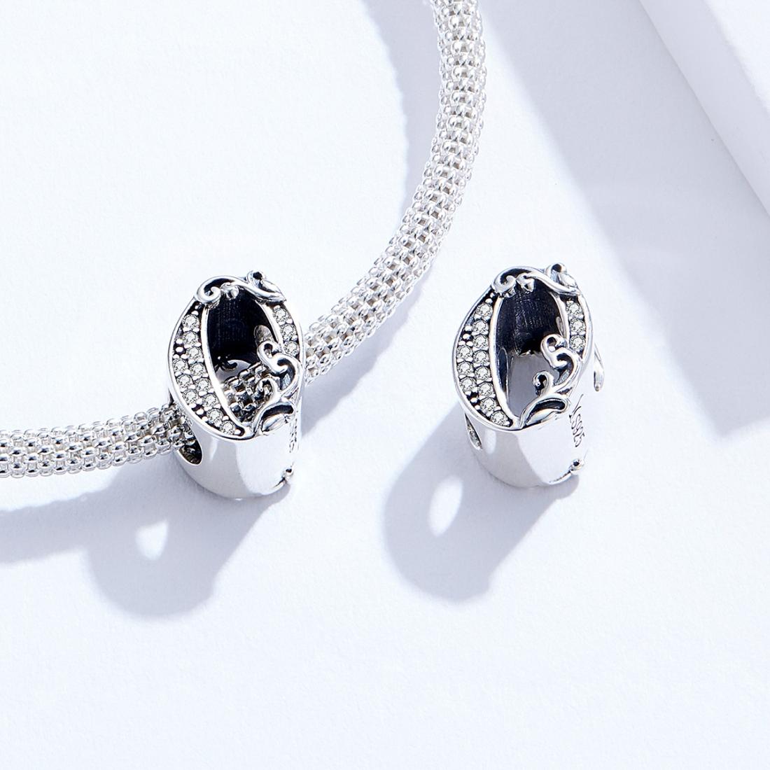 925 Sterling Silver Relief Number Series 0 9 Beads For Diy Bracelets And Necklaces Style - 0 6