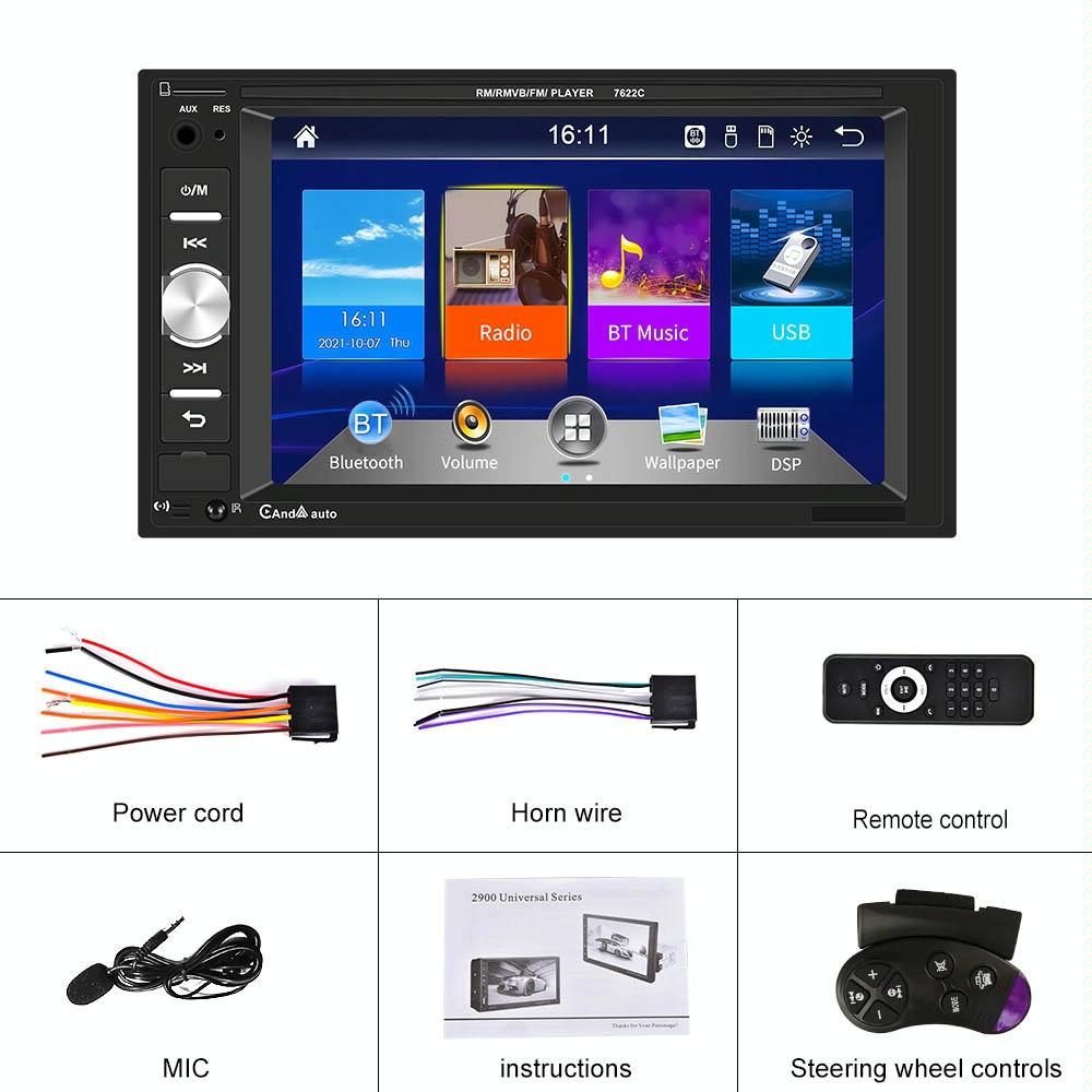6.2 Inch Dual Spindle Hd Car Mp5 Player With Carplay - Universal Fit 3