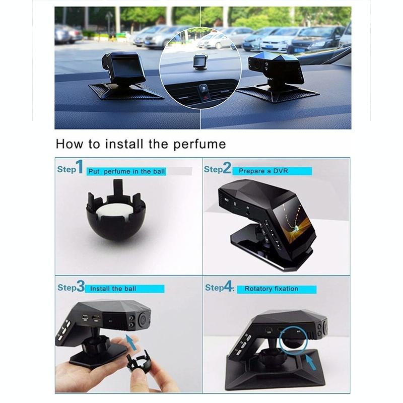 1080p Night Vision Hidden Driving Recorder with Aromatherapy - 2 Inch Hd Single Lens 8