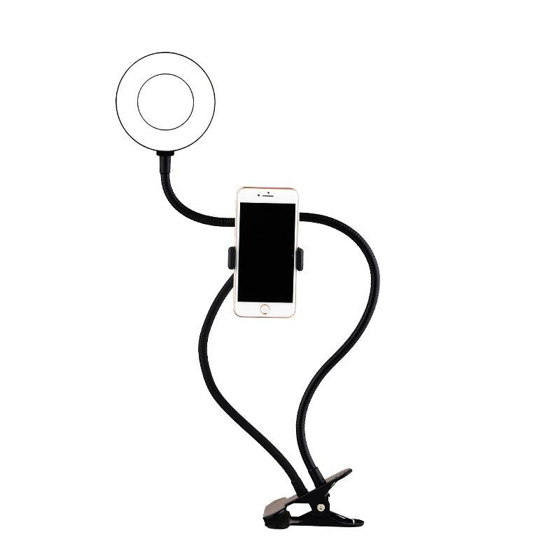 360 Degree Flexible Selfie Ring Light with Phone Holder for Live Streaming - 4 Inch 3