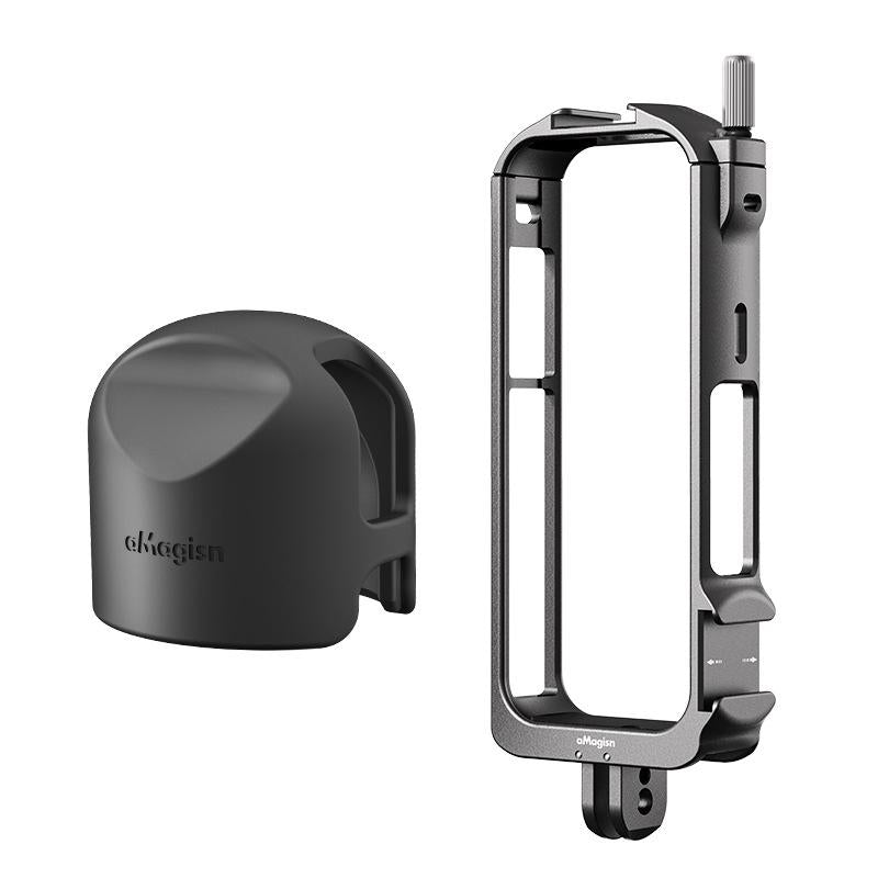 Amagisn Metal Rabbit Cage Protective Frame - Insta360 X3 - With Lens Cover 3
