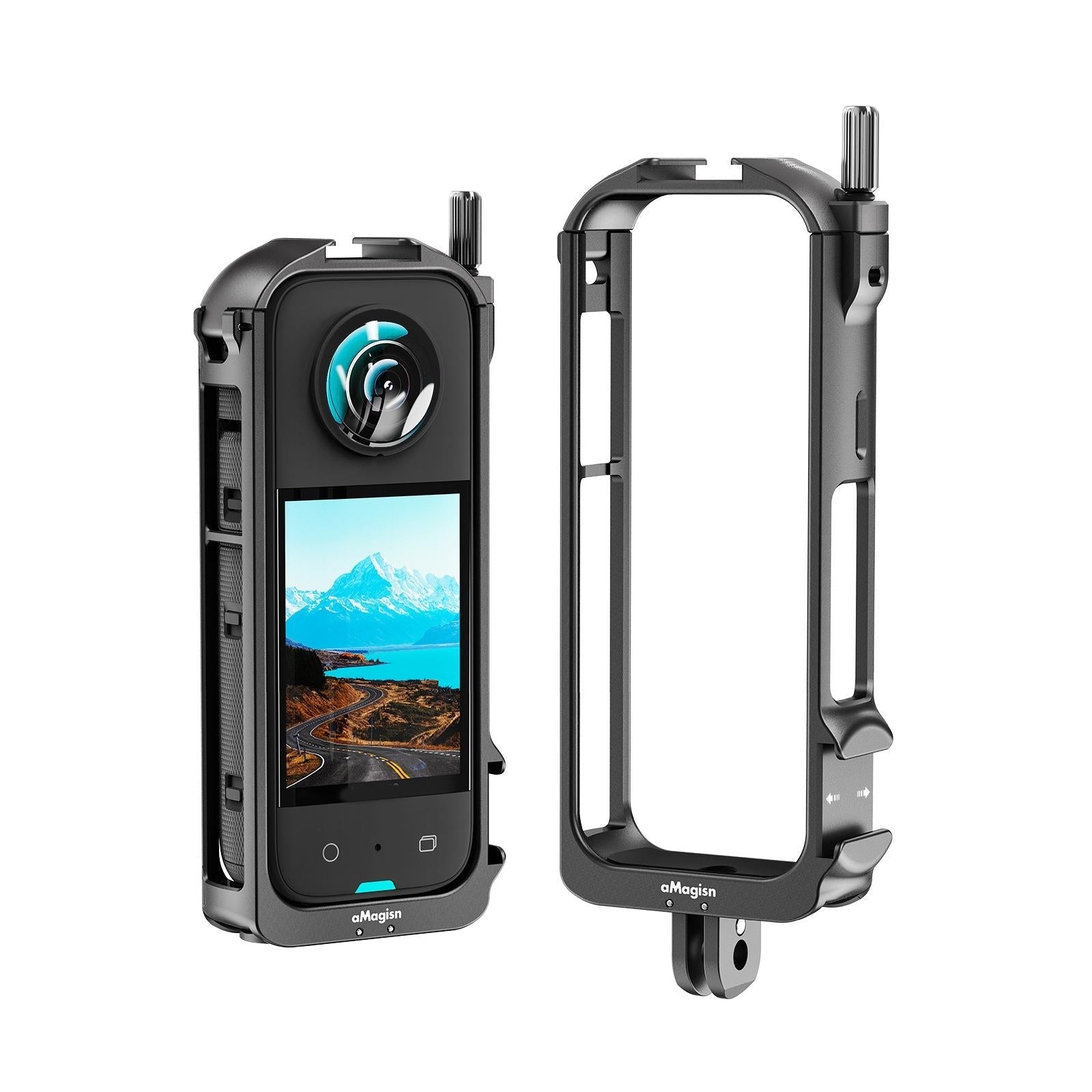 Amagisn Metal Rabbit Cage Protective Frame - Insta360 X3 - With Lens Cover 12