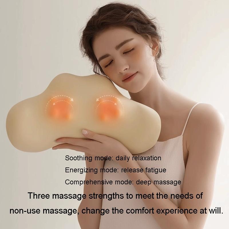 Multi-Function Lumbar Massager Hot Waist Massage Pillow Gray - Plug-In Model Yellow 14