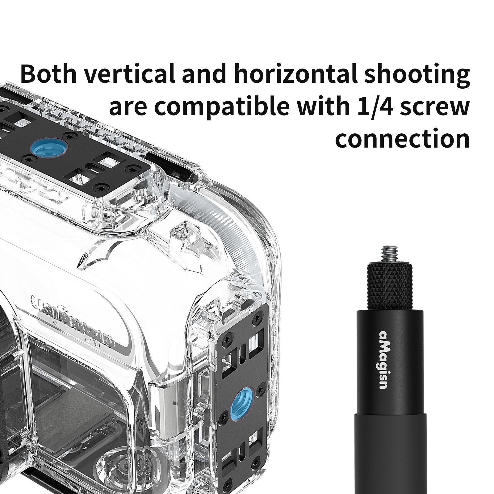 60m Waterproof Dive Shell for Magisn Camera - Horizontal & Vertical Shooting - For Insta360 Ace Pro 6