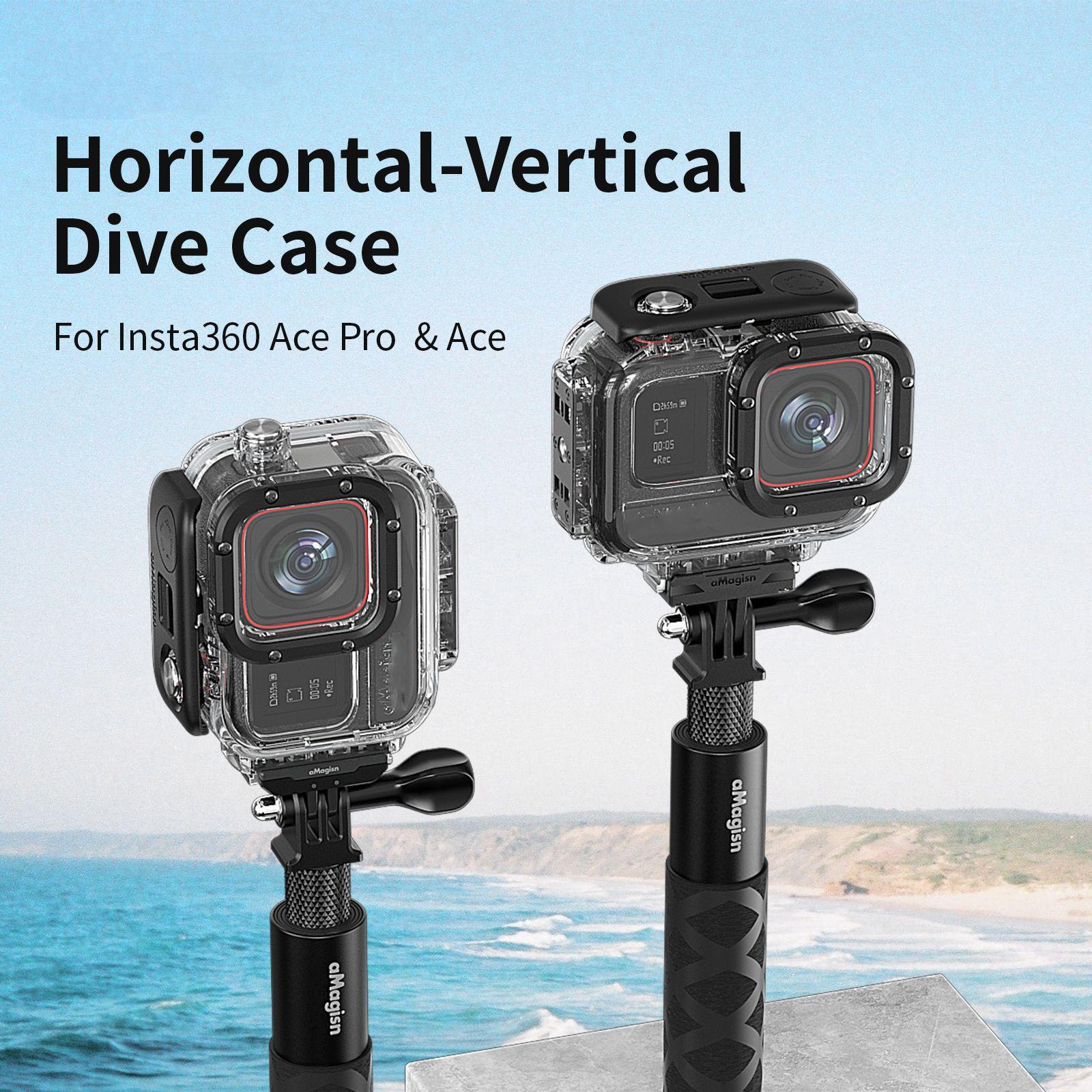 60m Waterproof Dive Shell for Magisn Camera - Horizontal & Vertical Shooting - For Insta360 Ace Pro 10