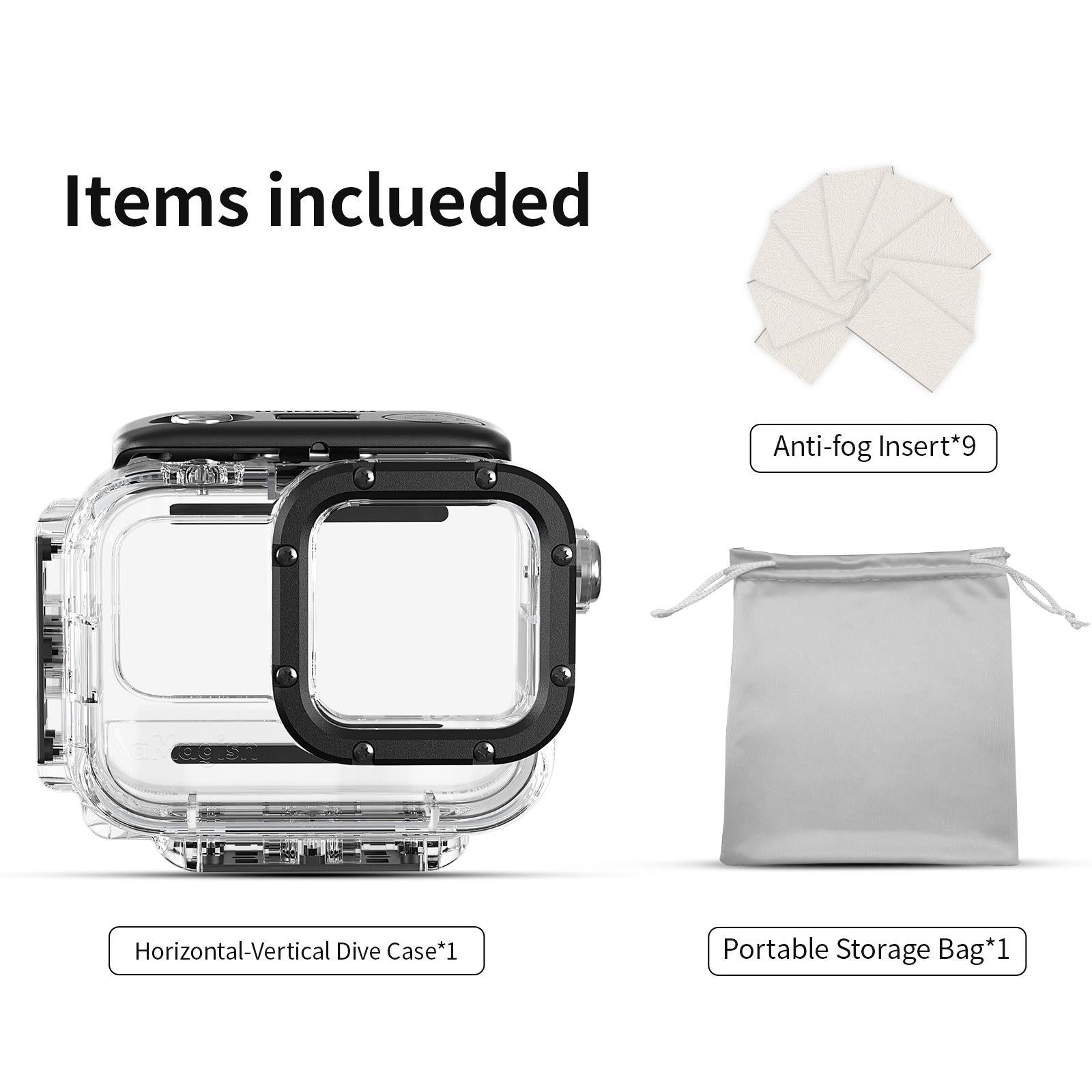 60m Waterproof Dive Shell for Magisn Camera - Horizontal & Vertical Shooting - For Insta360 Ace Pro 15