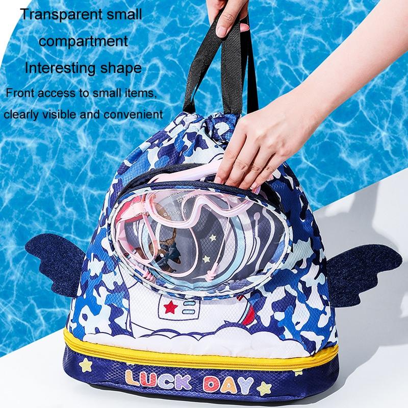 Kids' Cartoon Swim Bag Waterproof Dry / Wet Portable - Large Astronaut 8