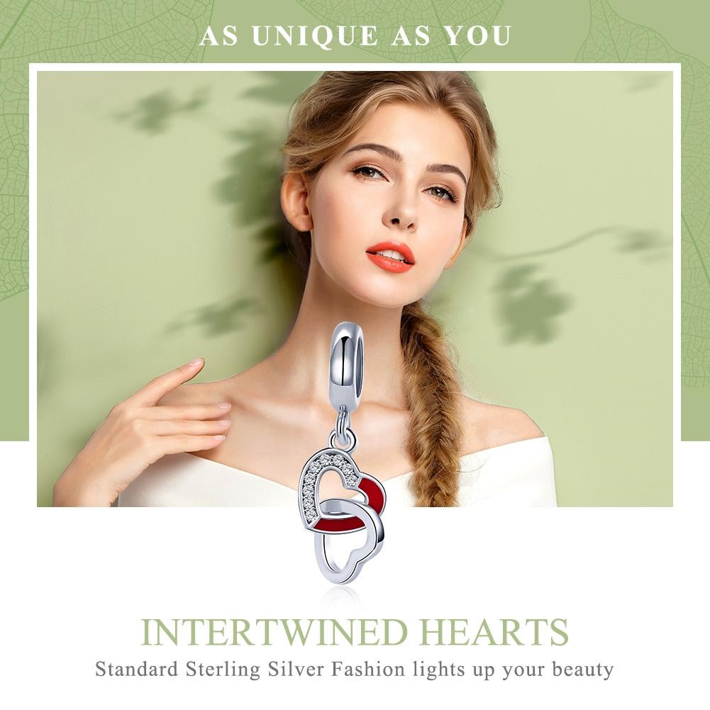 925 Sterling Silver Diy Heart Pendant With String 4
