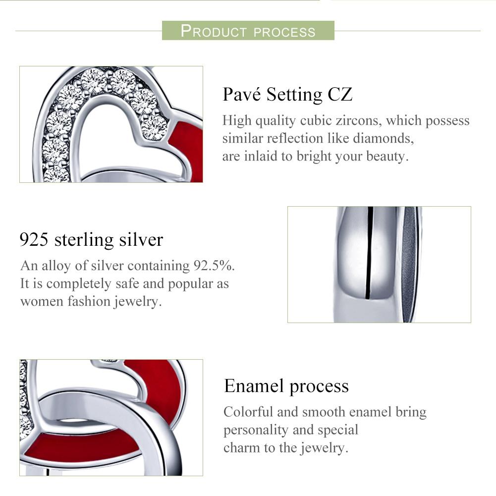 925 Sterling Silver Diy Heart Pendant With String 5