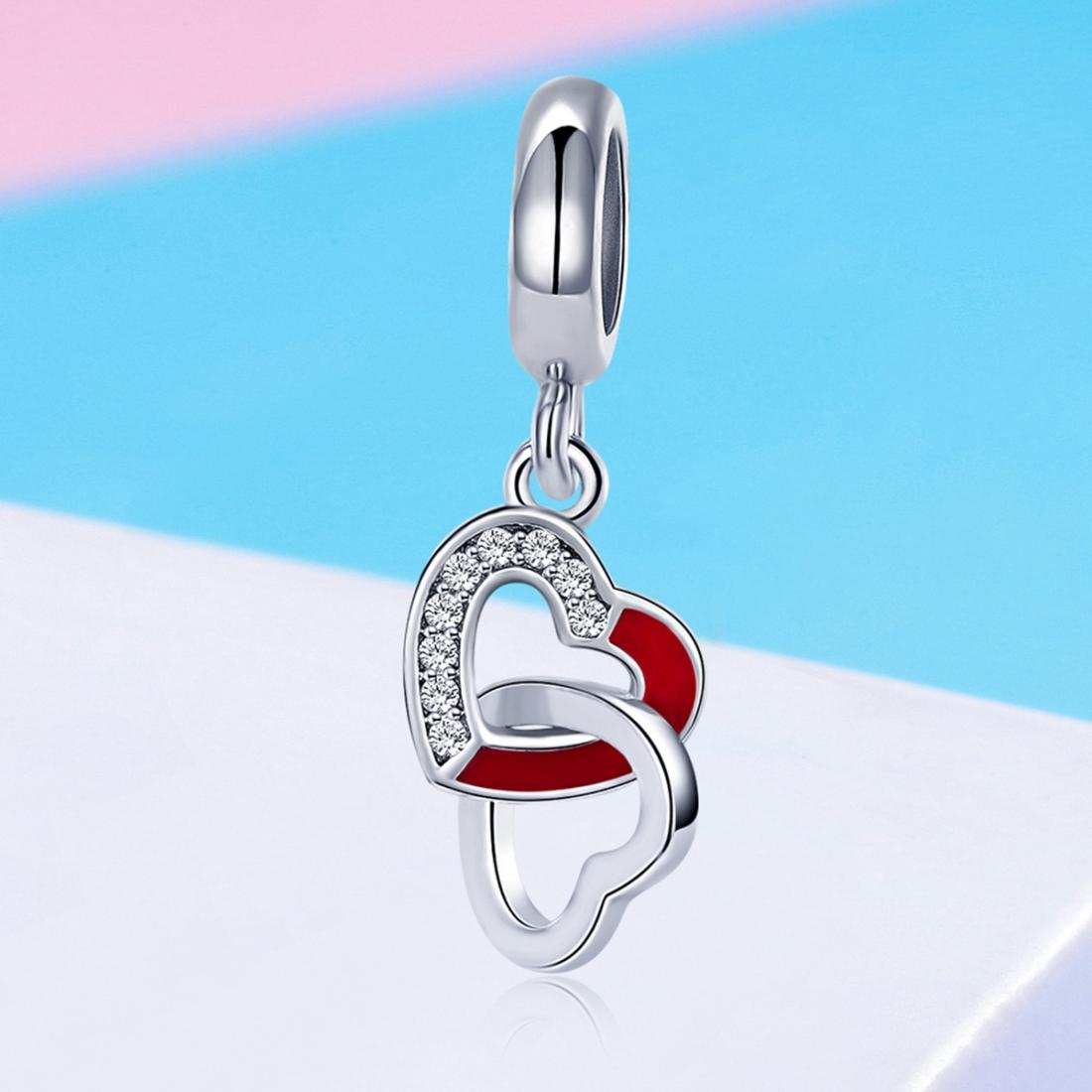 925 Sterling Silver Diy Heart Pendant With String 6
