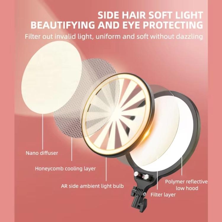 Full-screen 12.6 Selfie Ring Light Tripod Set - 210cm for Live Stream - 55Cm Bracket 6