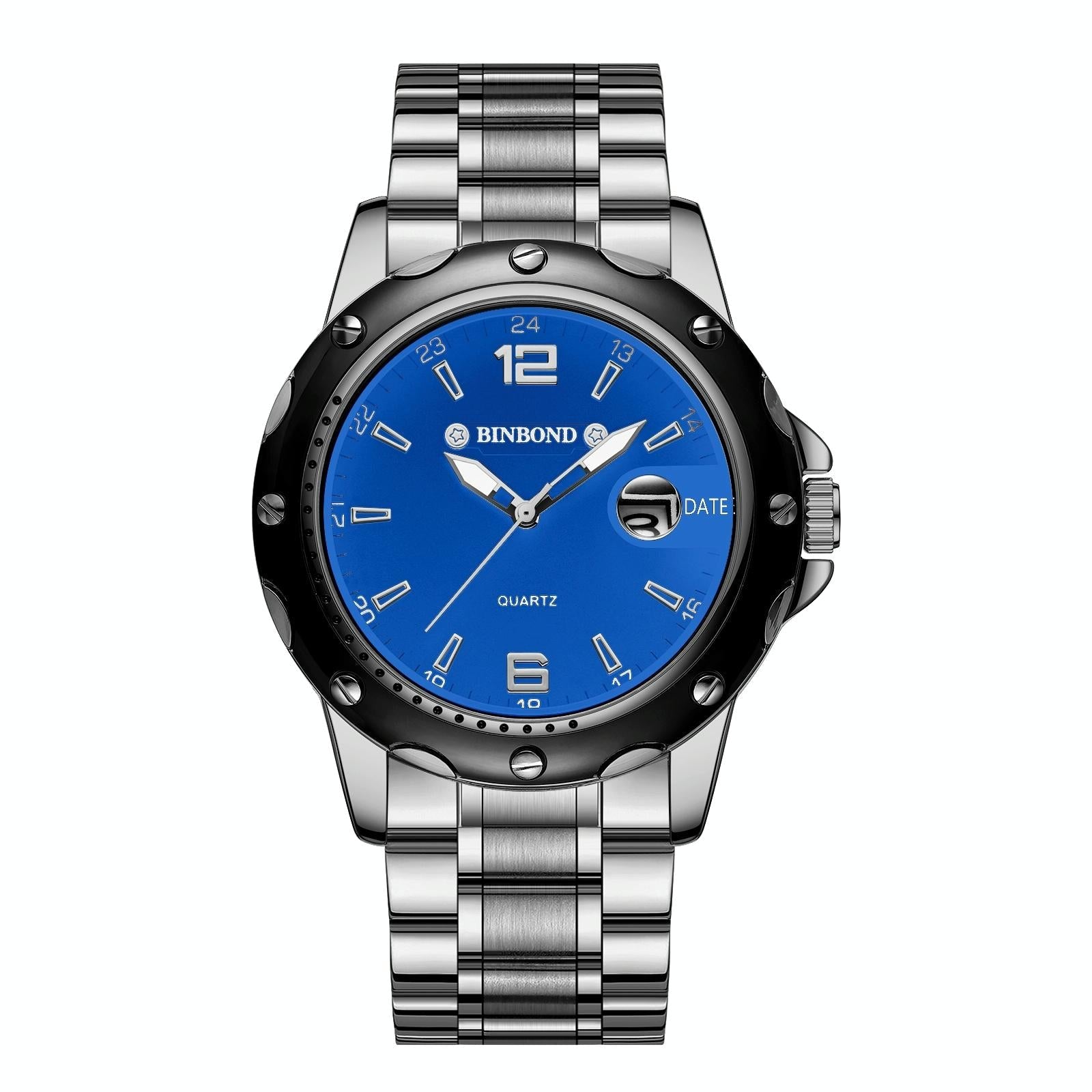 Waterproof Luminous Quartz Watch for Outdoor - White Steel-White 11