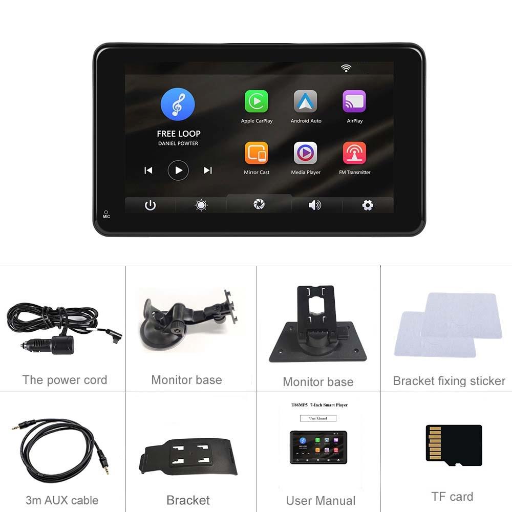 7 Inch Hd Smart Screen Carplay Android Auto 16G Memory Card 3