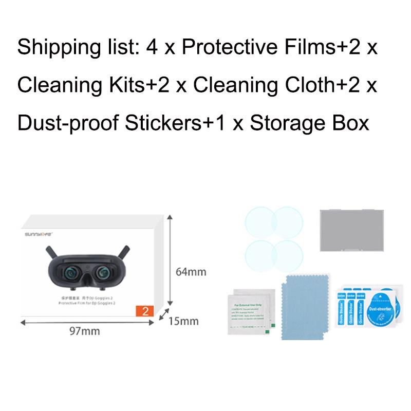 2-pack Explosion Proof Film Glasses Protector for Dji Goggles 2 7