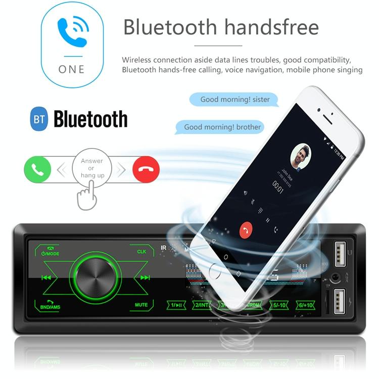 Touch Car Bluetooth Speakerphone With Mp3 Player Colourful Lights And Radio - Compatible With Double U Disk - A2818 7