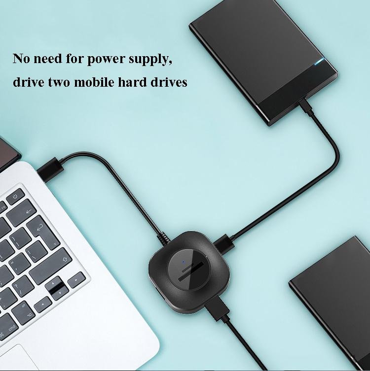 High-Speed 3-Port Usb Hub With Tf / Sd Card Reader 5