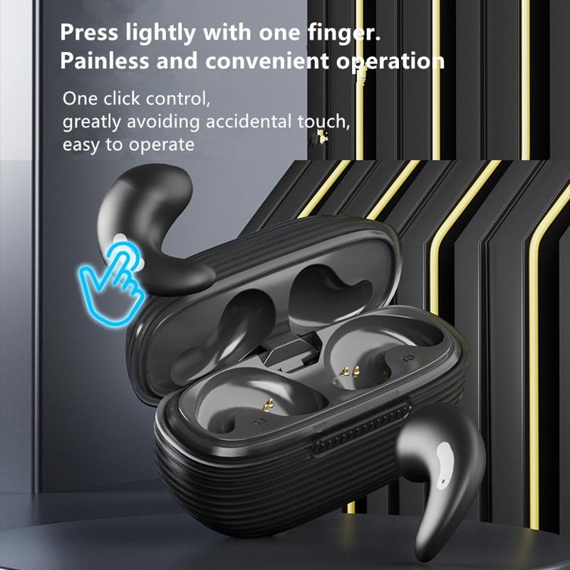Bluetooth Earphones with Charging Case for Restful Sleep - Black Wihout Silicone Case 8