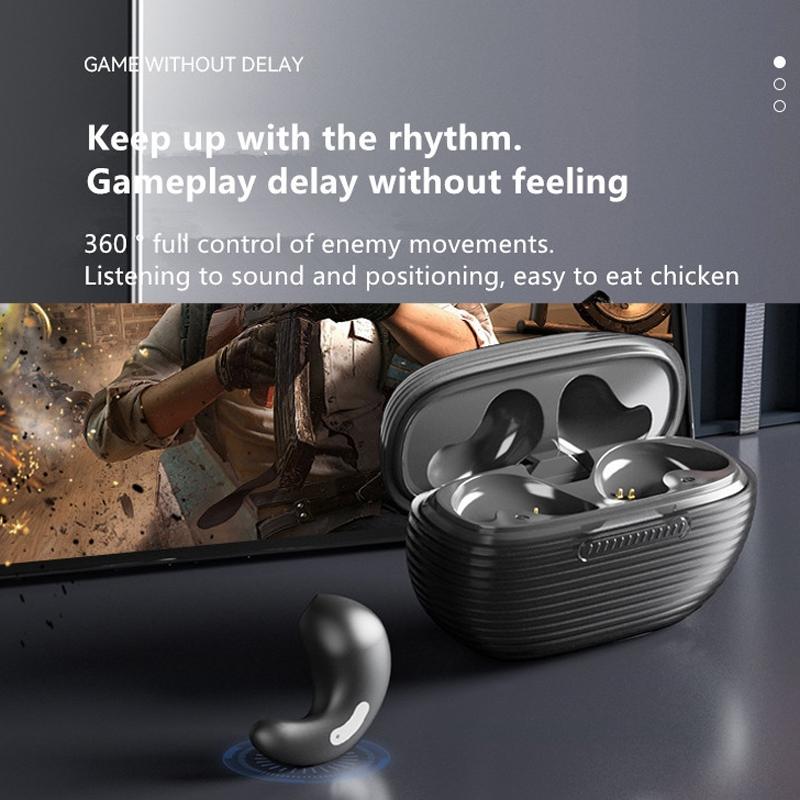 Bluetooth Earphones with Charging Case for Restful Sleep - Black Wihout Silicone Case 9