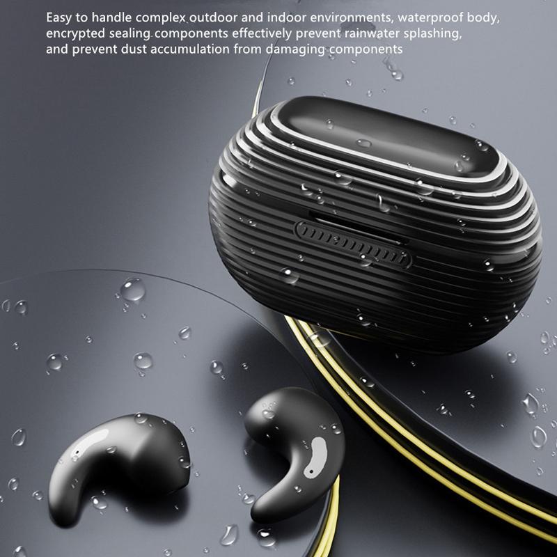 Bluetooth Earphones with Charging Case for Restful Sleep - Black Wihout Silicone Case 10