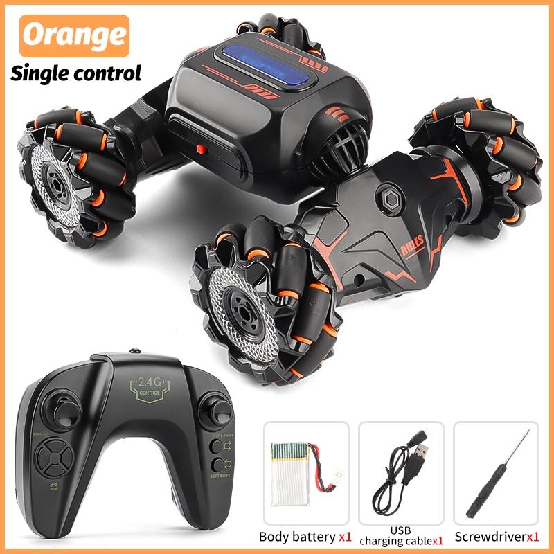 Twist Stunt Car with 2.4g Remote Control - Orange / Green 6