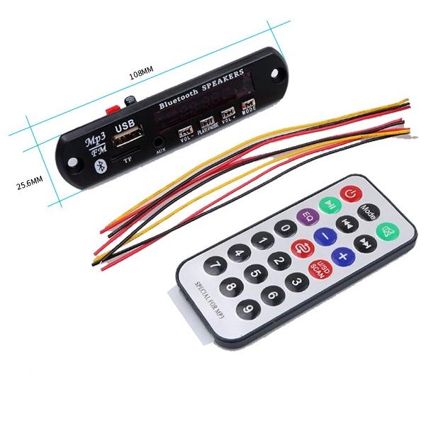 12V Car Audio Module With Bluetooth & Usb 3