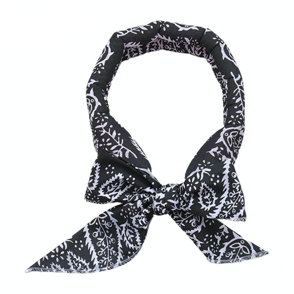 3 Piece Cooling Bandana Neck Wraps For Summer Black Leaves