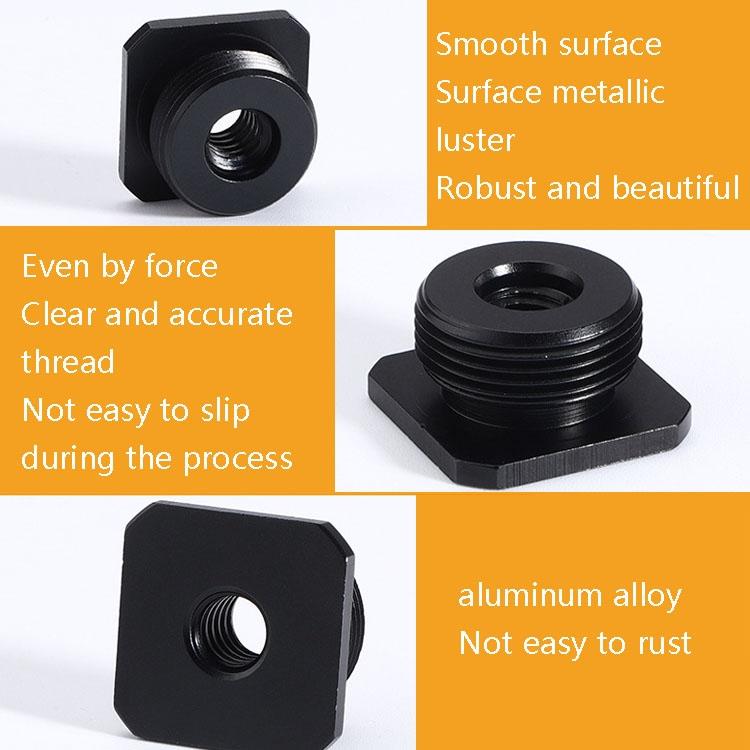 2-Pack Aluminum Hot Shoe Adapter 5 / 8 Male To 1 / 4 Female 6