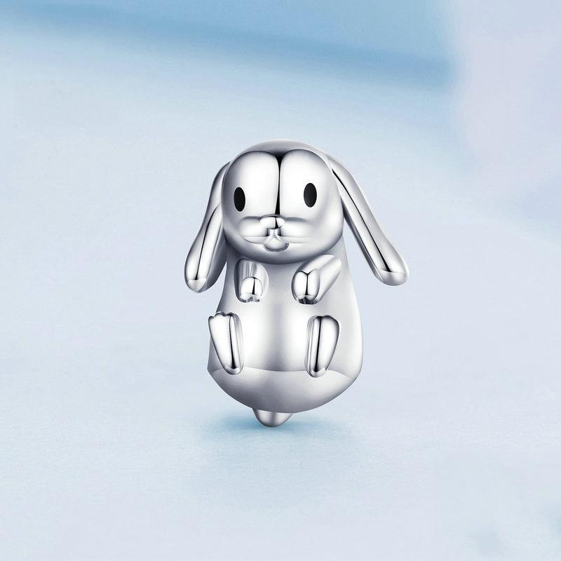 925 Sterling Silver Adorable Lop Rabbit Bracelet 3