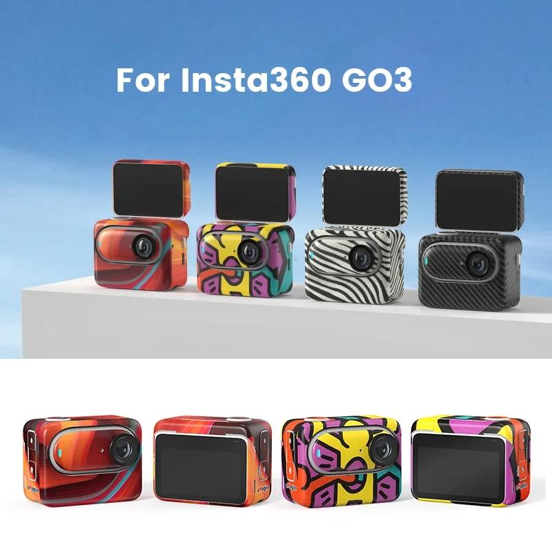 Carbon Fiber Style Body Sticker for Insta360 Go 3 Action Camera - Painting 5
