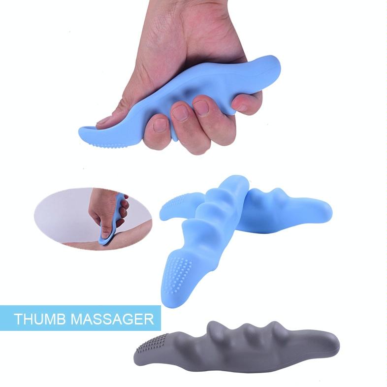 Silicone Thumb Massager For Muscle Relaxation And Fascia Massage Pink 6