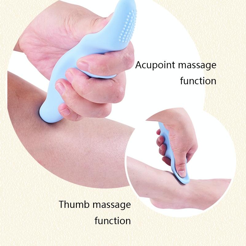 Silicone Thumb Massager For Muscle Relaxation And Fascia Massage Pink 7