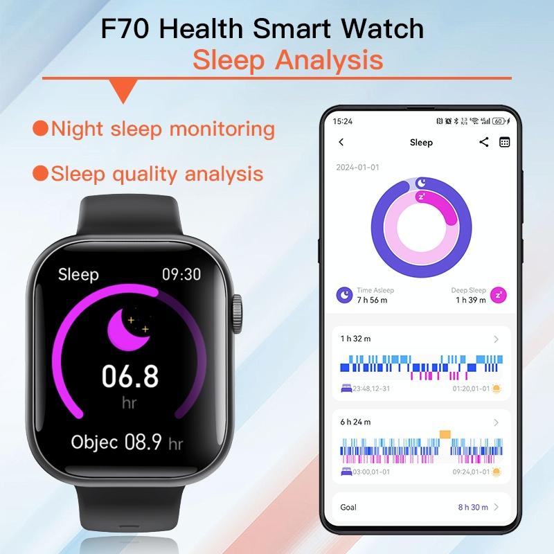 2.1 Inch Screen Smart Watch With Blood Sugar / Blood Oxygen Monitoring / Sos Alarm / 100+ Sports Modes - Black 3-Bead Steel - Black Silicone 11