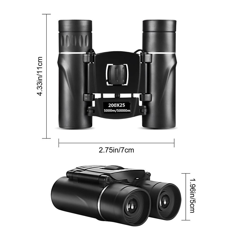 Foldable Hunting Binoculars for Outdoor Adventures - 200 X 25 Standard 3