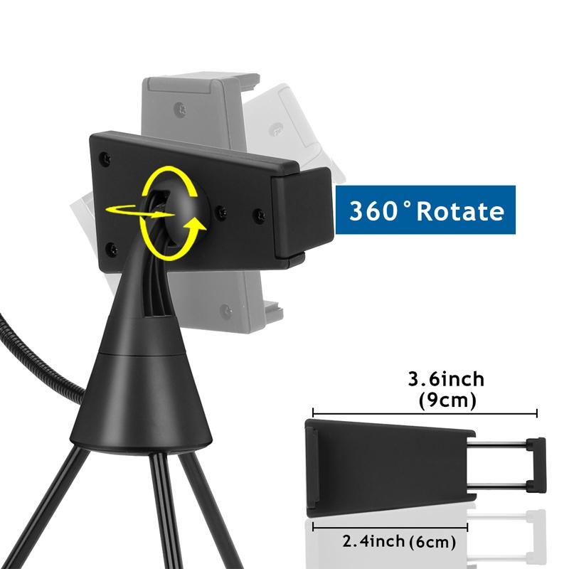 Dimmable Led Ring Light with Phone Tripod Stand 5