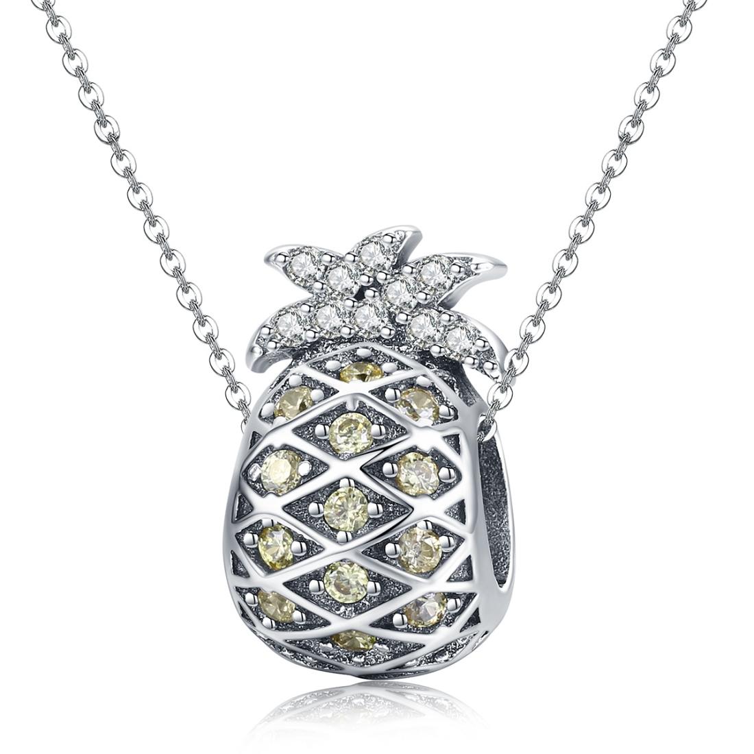 925 Sterling Silver Summer Pineapple Beads For Bracelet Or Necklace Diy Style - Bead 6