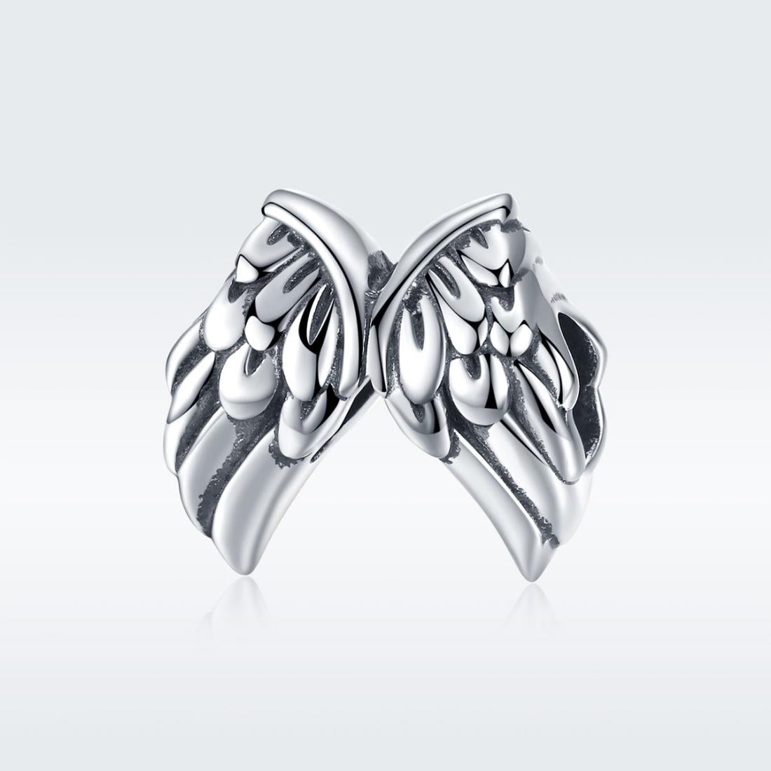 925 Sterling Silver Angel Wing Beads For Diy Bracelets Style - Bead 3